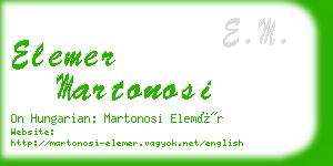 elemer martonosi business card